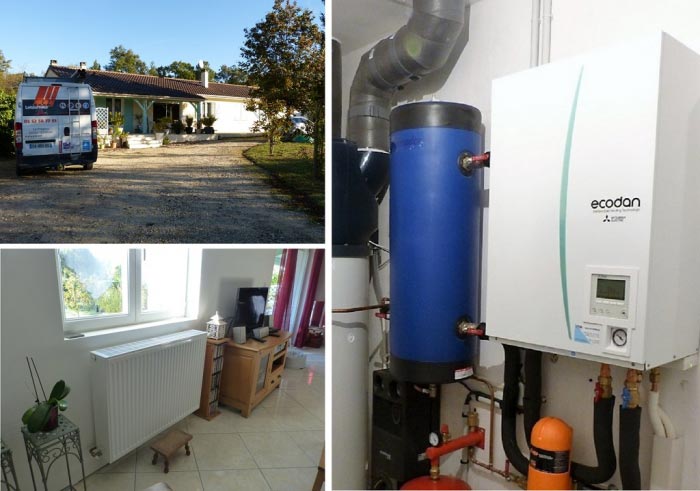 Pompe a chaleur air eau mitsubichi