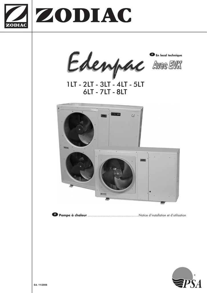 Pompe a chaleur edenpac notice