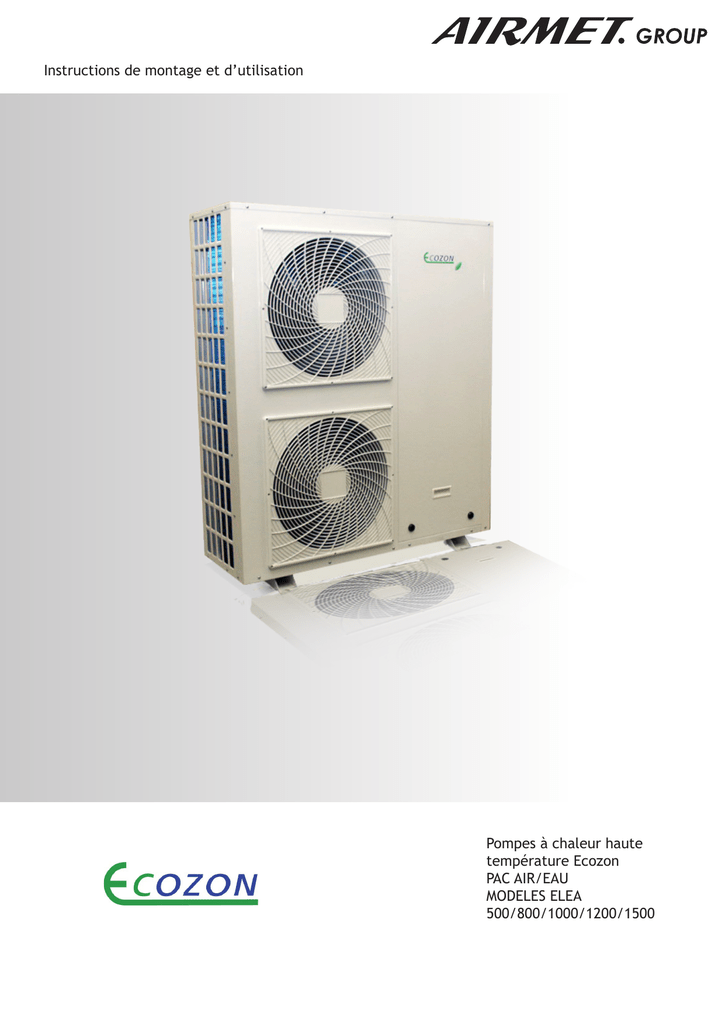 Pompe a chaleur air eau ecozon