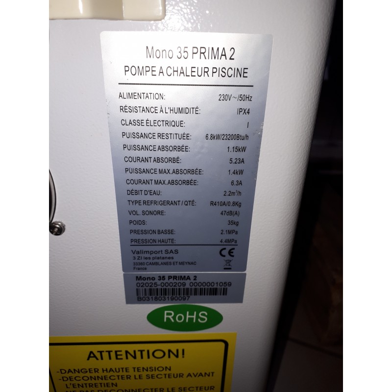Vol pompe a chaleur