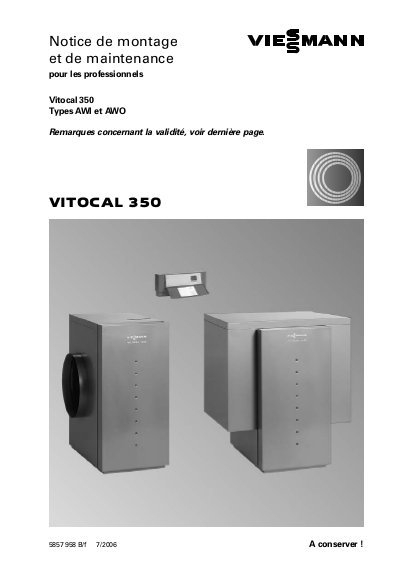 Notice pompe a chaleur viessmann vitocal 100