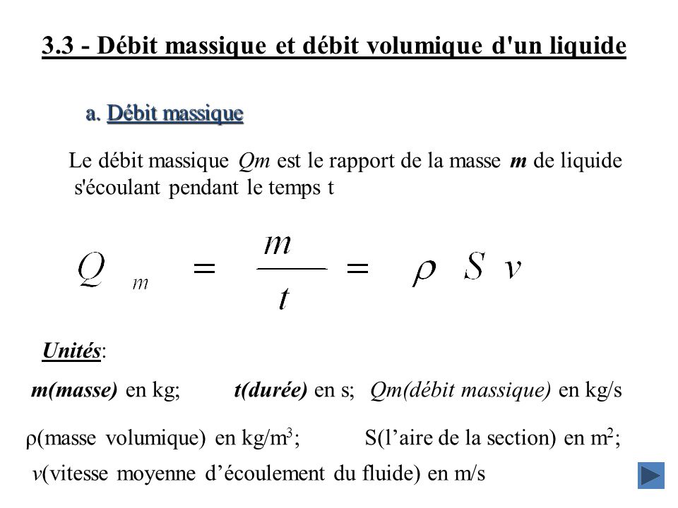 Débit massique pompe à chaleur
