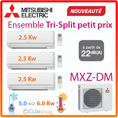 Pompe a chaleur avec 3 split