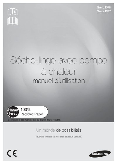 Samsung dv80f5e5hgw 8kg pompe a chaleur