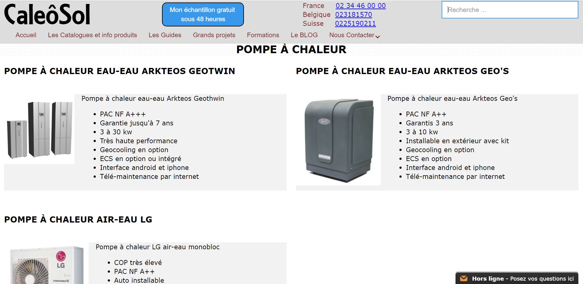 Pompe a chaleur eau eau 30kw