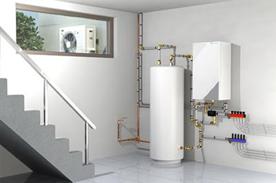 Pompe a chaleur air eau avec radiateur