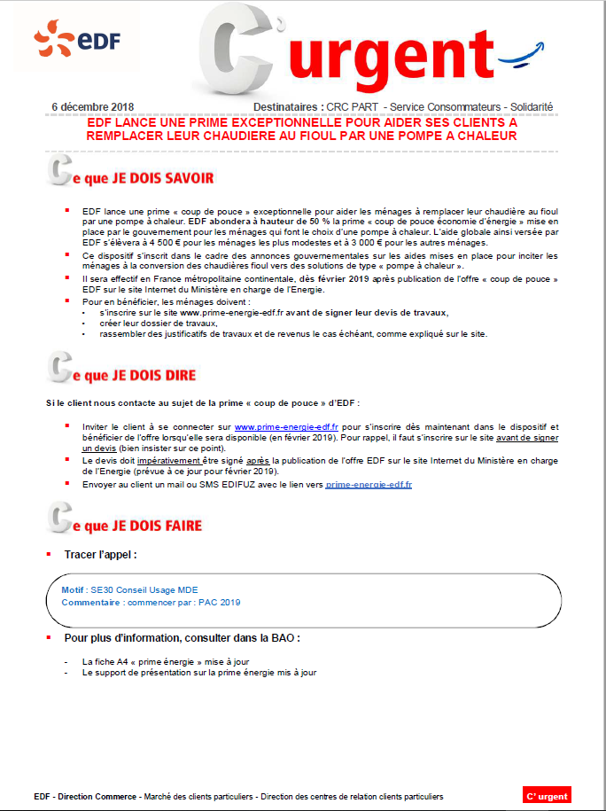 Edf prime pompe a chaleur