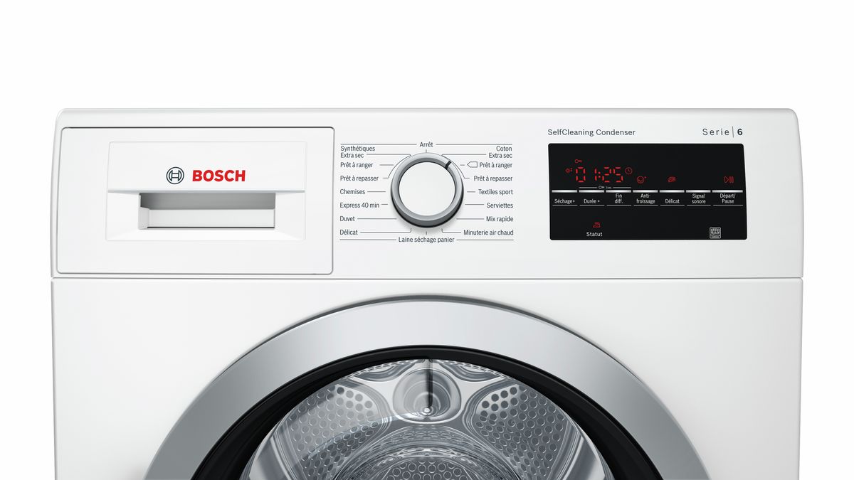 Bosch wtw87499ff - sèche linge frontal - 9 kg - pompe à chaleur - a++ - blanc