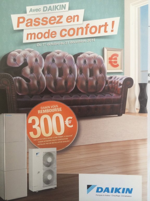 Daikin pompe a chaleur remboursee