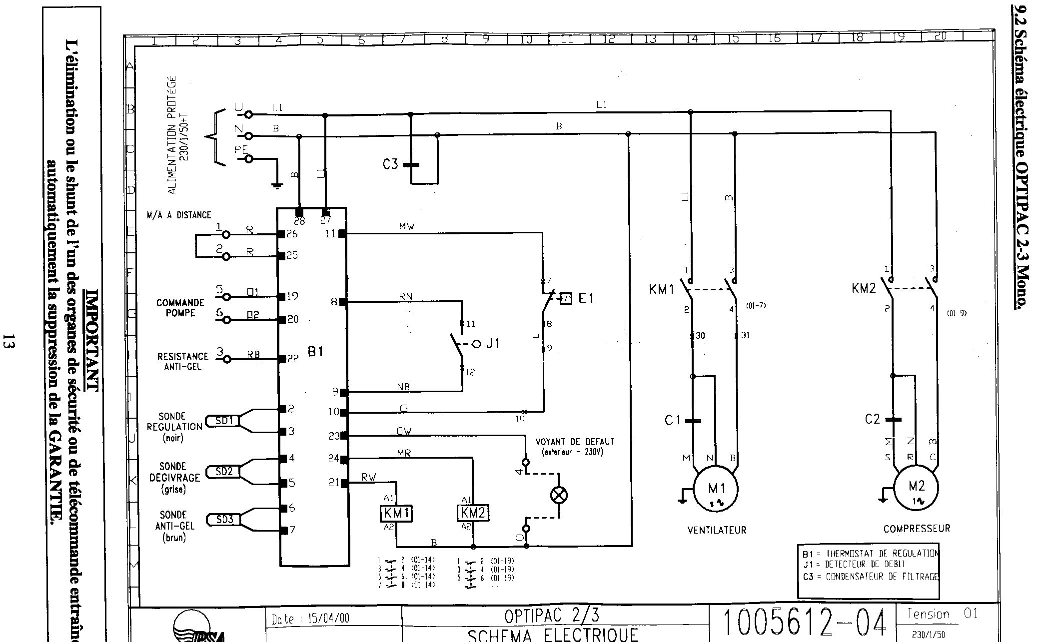 Schema electrique pompe a chaleur