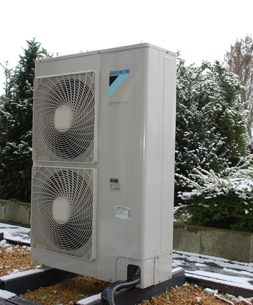 Pose groupe exterieur pompe a chaleur