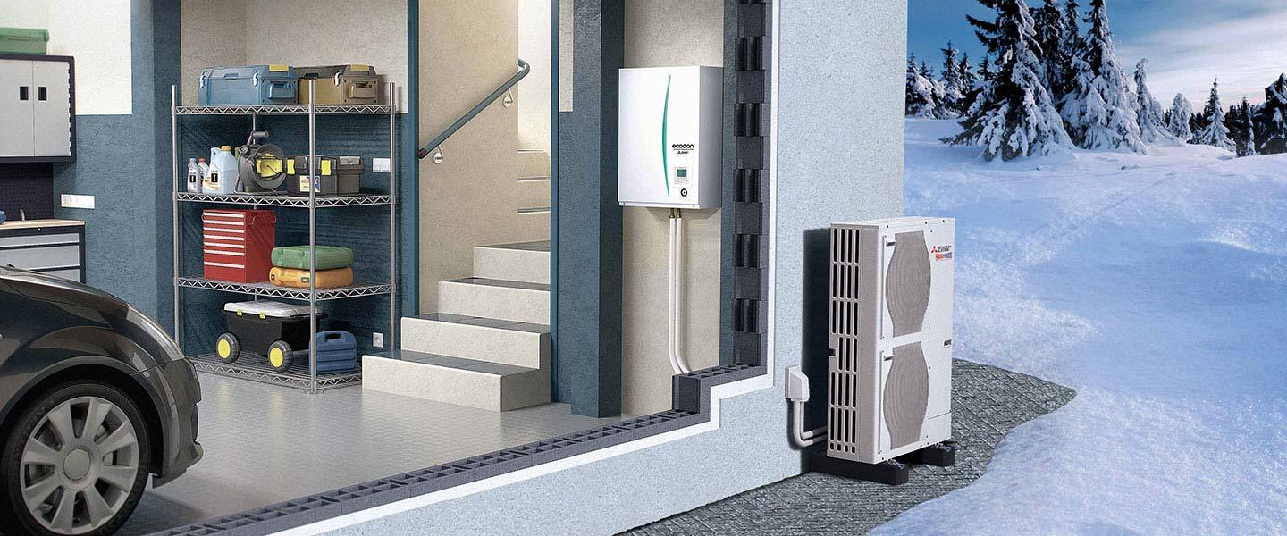 Pompe a chaleur mitsubishi air eau 8 kw