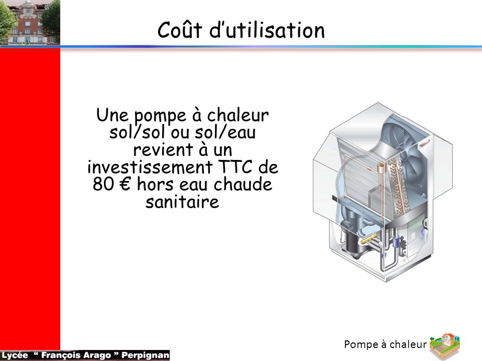 Cout utilisation pompe a chaleur