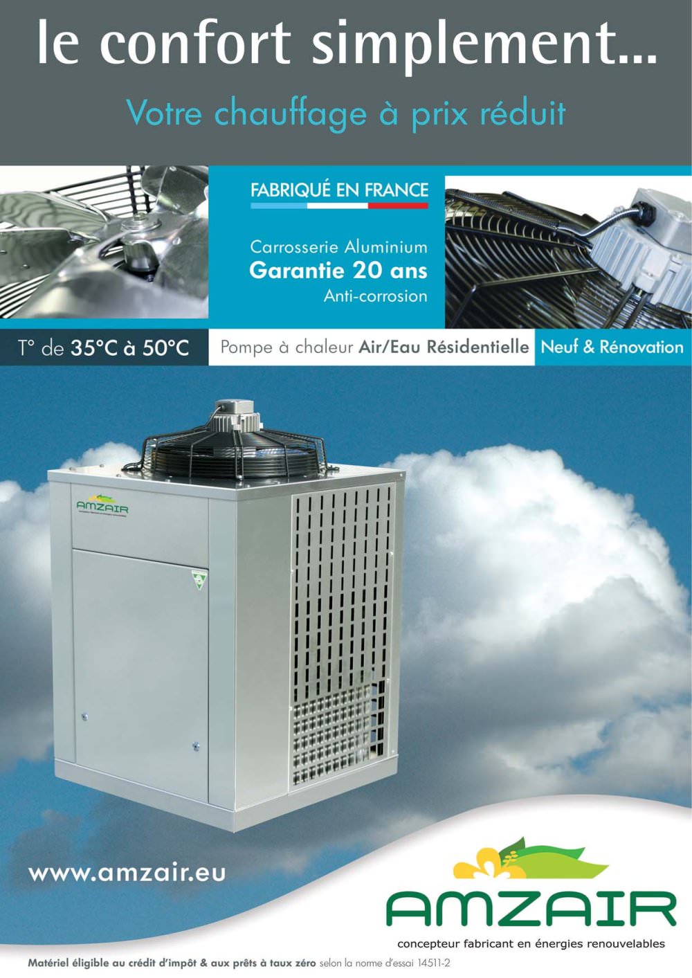 Pompe a chaleur amzair prix