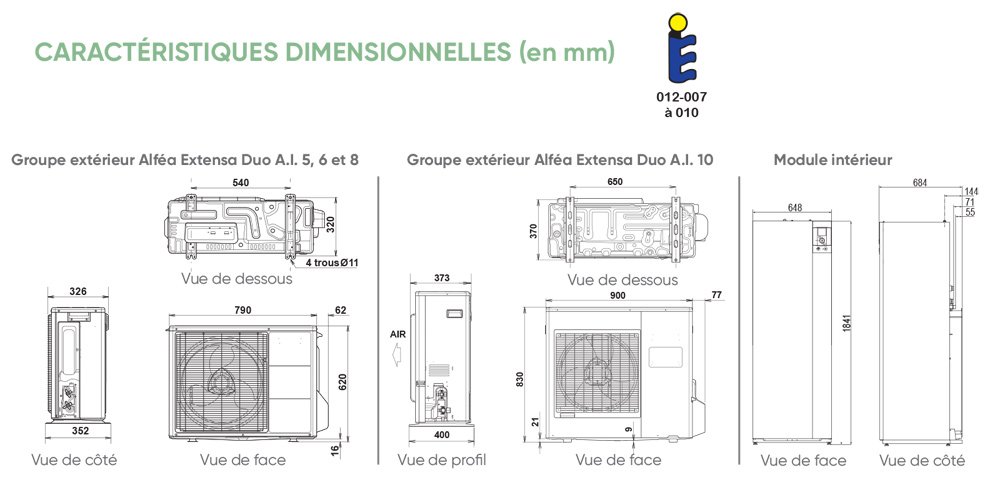 Pompe à chaleur atlantic alfea extensa duo 5