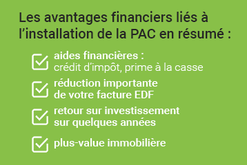 Déduction fiscale pour pompe à chaleur