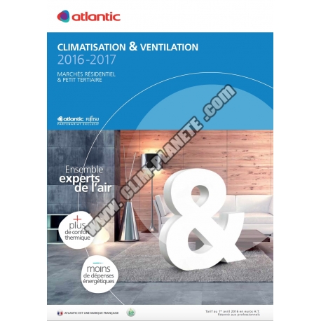 Catalogue atlantic pompe a chaleur 2016