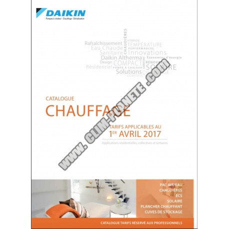 Catalogue daikin pompe a chaleur