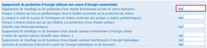 Déclaration impot pompe à chaleur