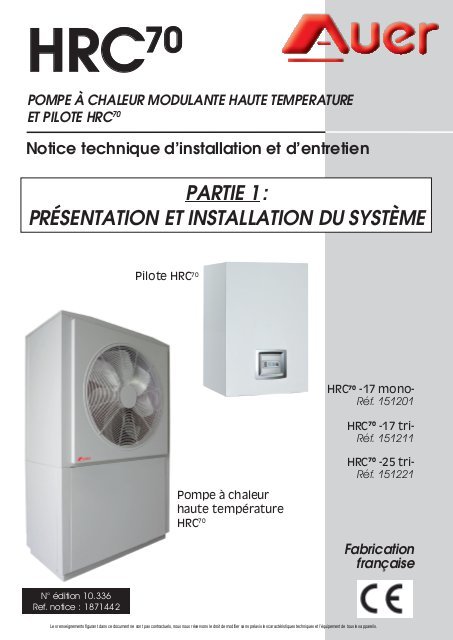 Auer pompe à chaleur modulante hrc70