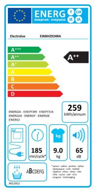 Sèche linge pompe à chaleur electrolux ew8h2924ra