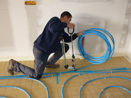 Plancher chauffant avec pompe à chaleur