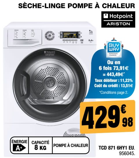 Seche linge pompe a chaleur hotpoint