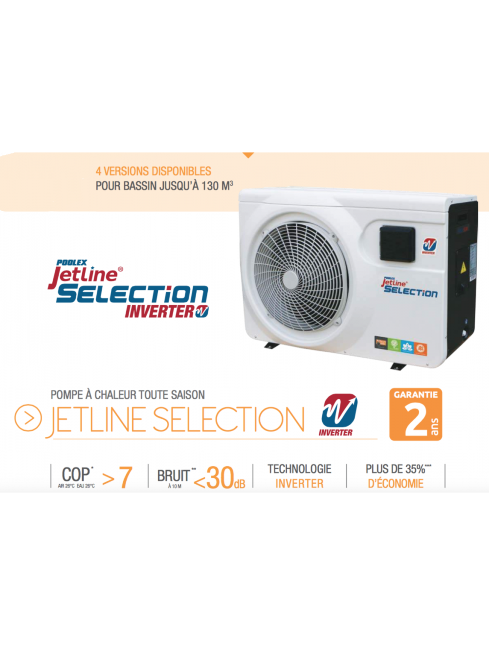 Pompe à chaleur poolex jetline selection