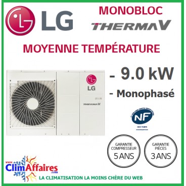 Pompe a chaleur air eau moyenne temperature