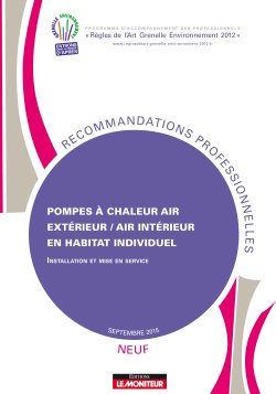 Programmation pompe a chaleur air air
