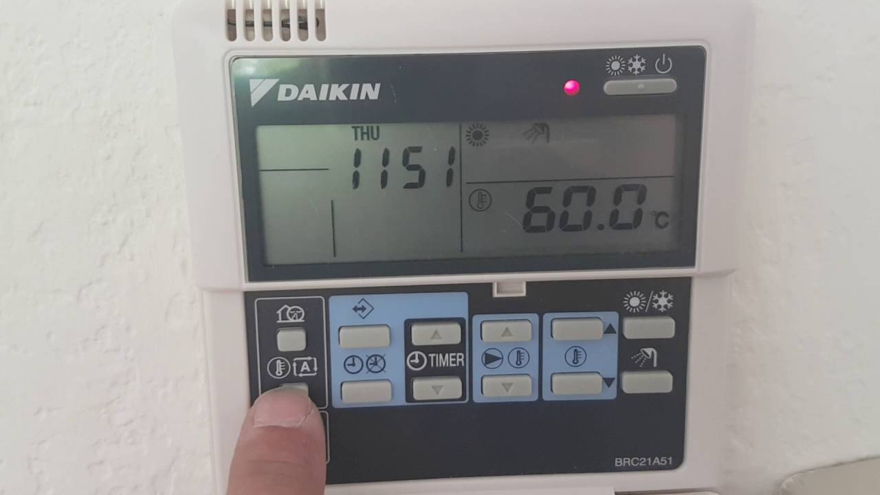 Telecommande pompe a chaleur daikin