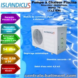 Pompe a chaleur islandicus mono 75