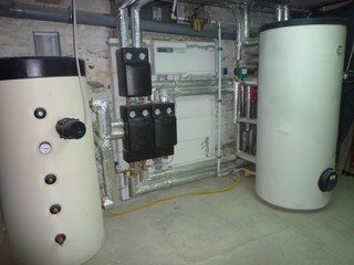 Pompe a chaleur air eau dans un local