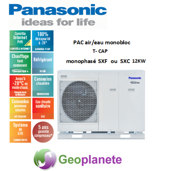 Pompe a chaleur air eau panasonic 12kw