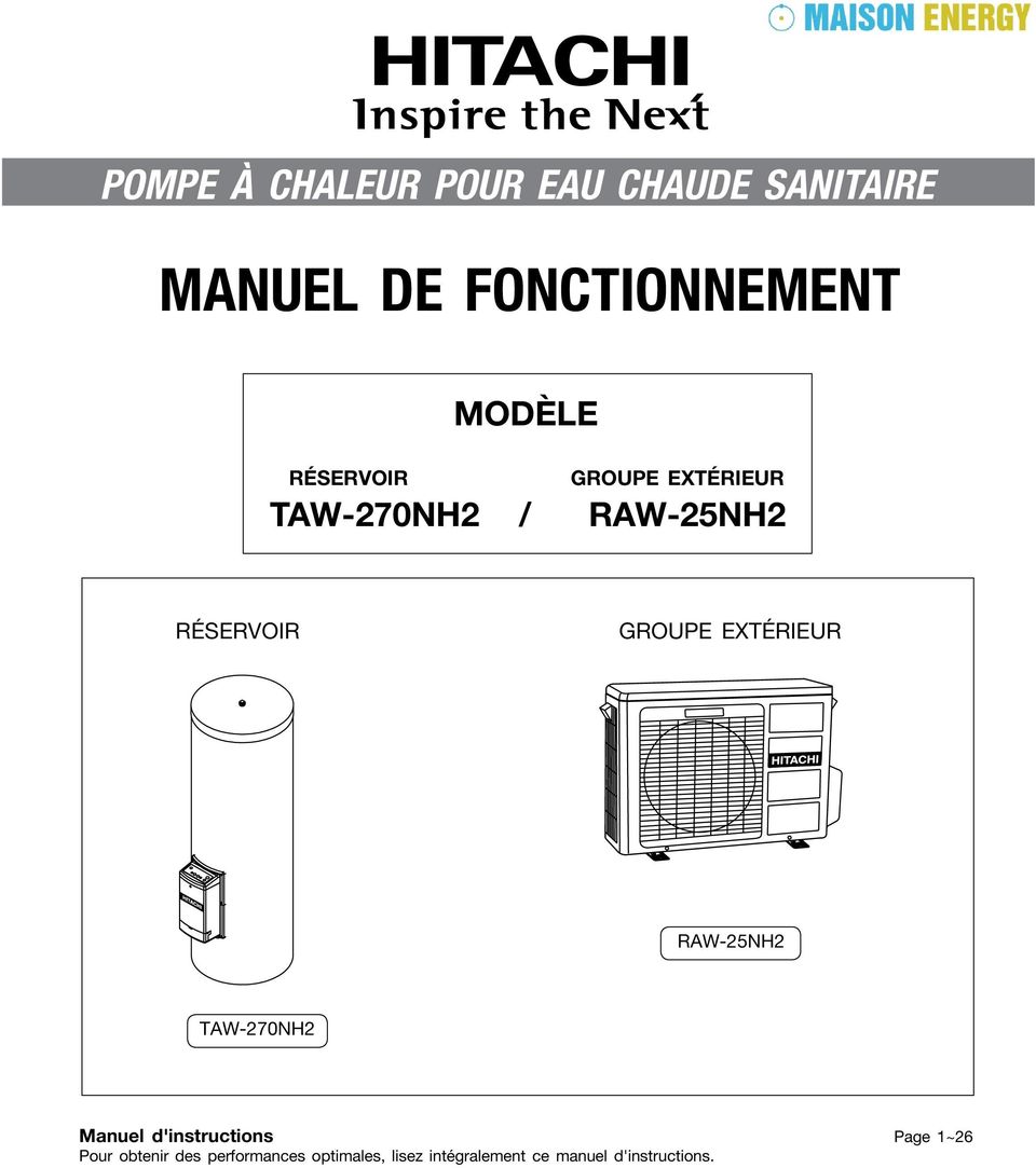 Pompe a chaleur thermoseme notice