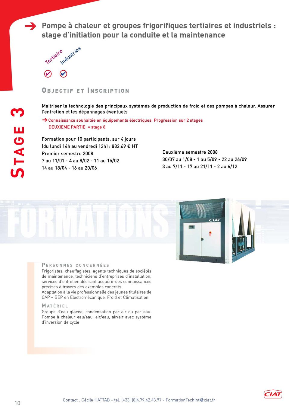 Stage pompe a chaleur