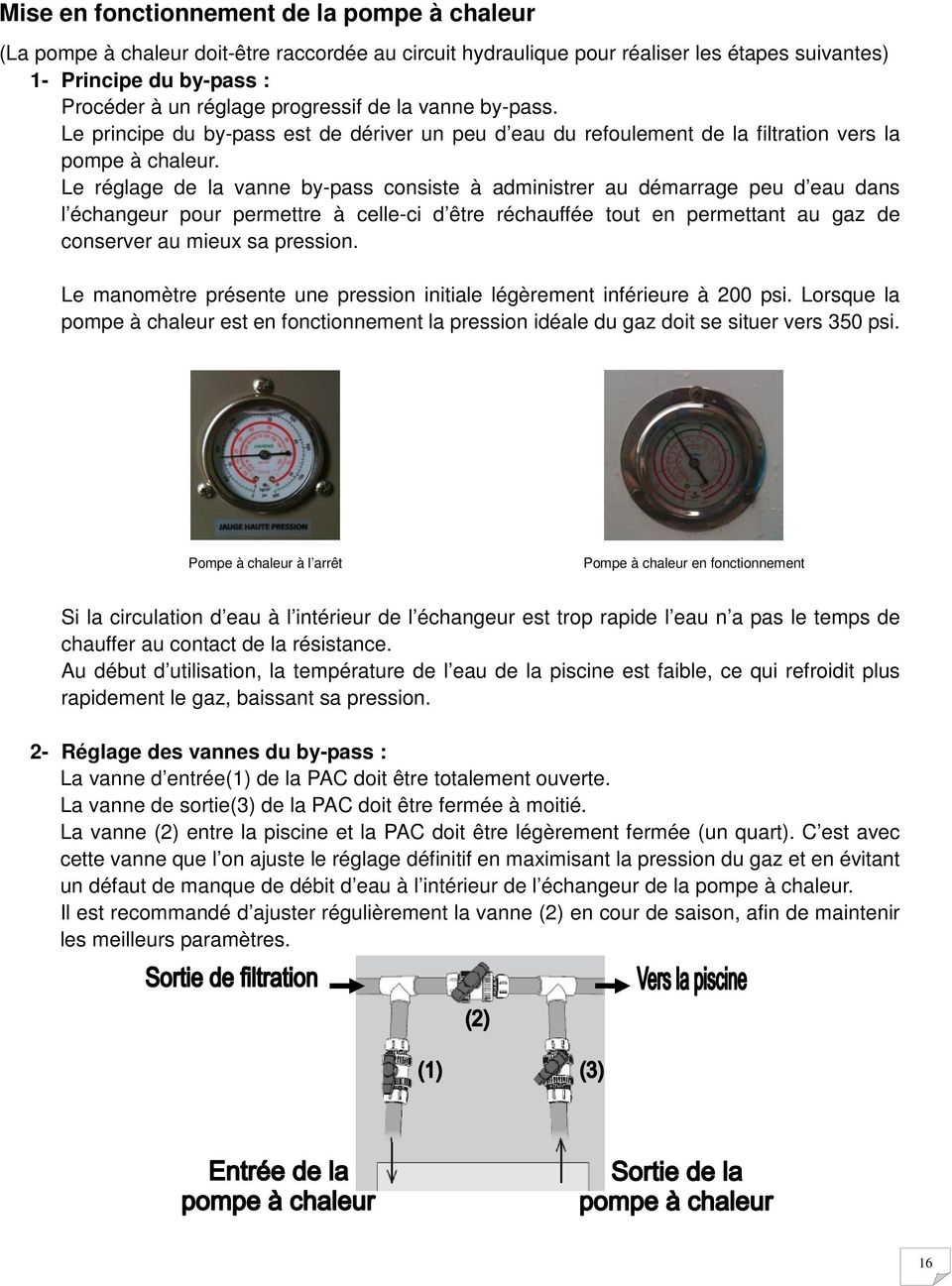 Reglage pompe a chaleur piscine sunbay