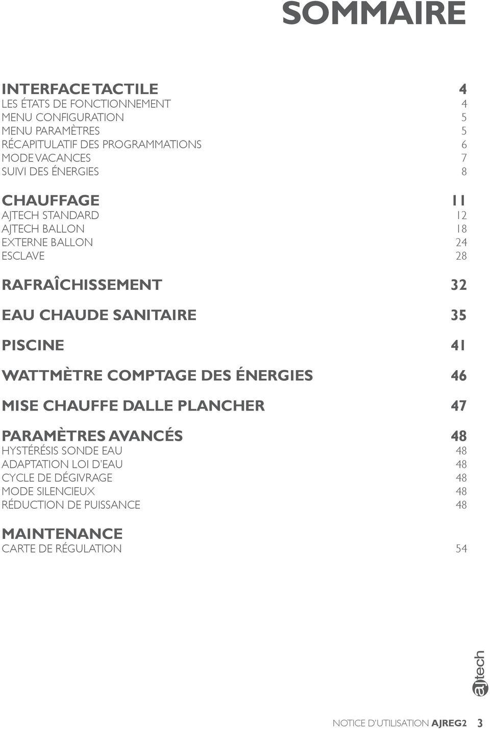 Notice pompe a chaleur ajtech