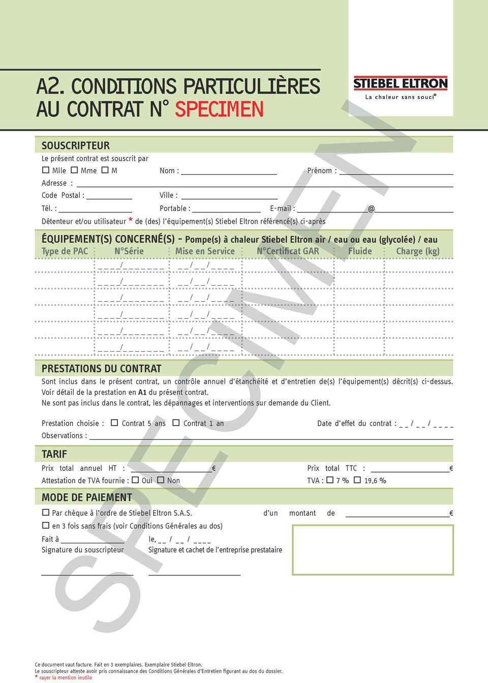 Résiliation contrat d entretien pompe a chaleur