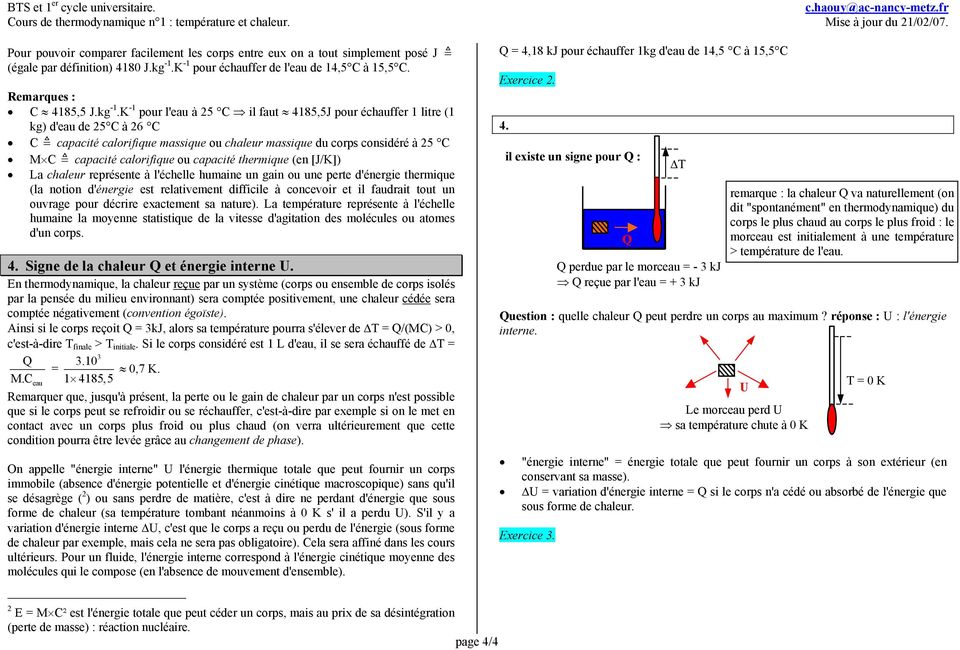 Exercice pompe à chaleur bts
