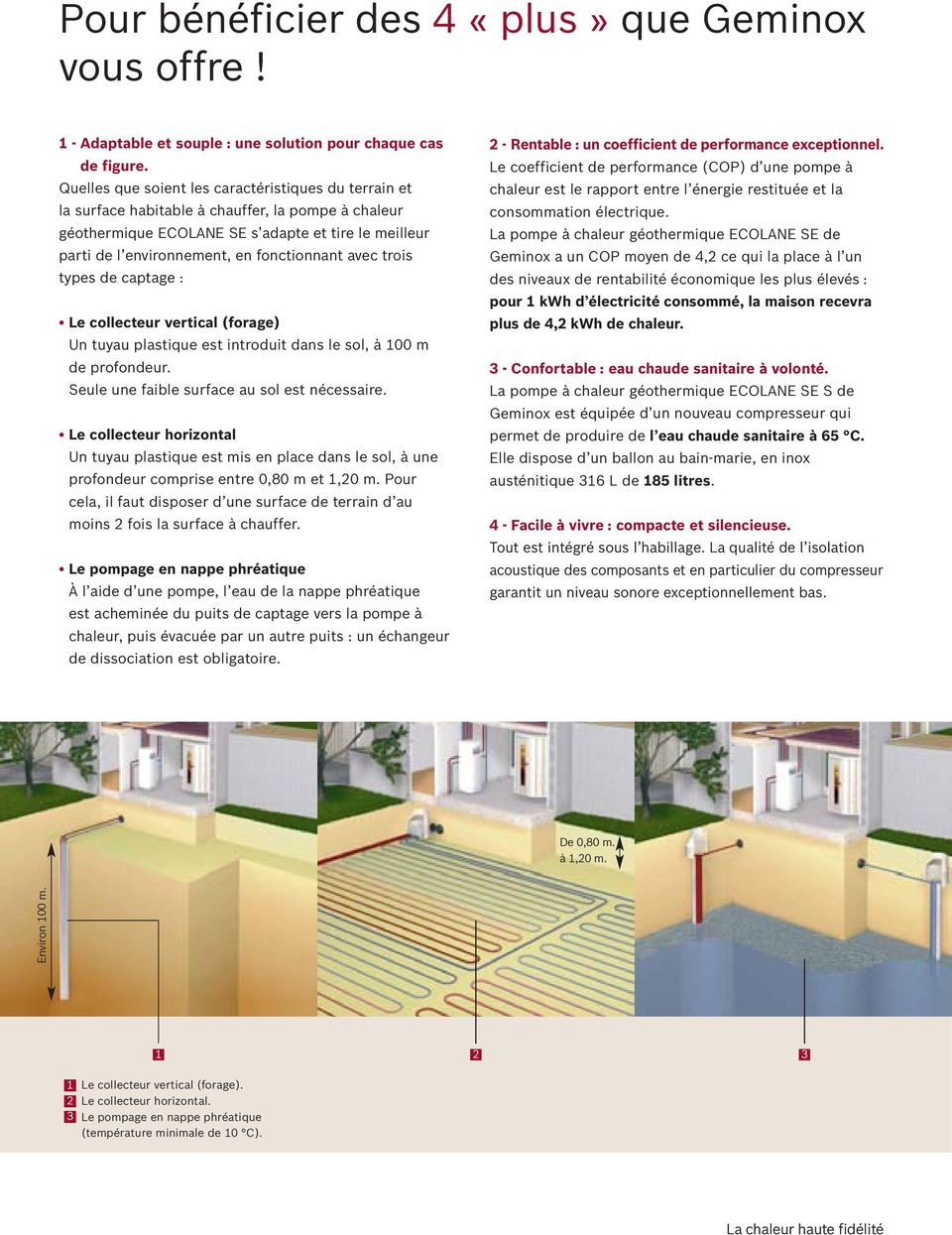 Pompe a chaleur geothermie geminox