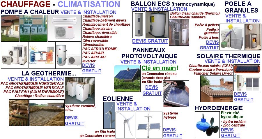 Climatisation solaire et pompe à chaleur