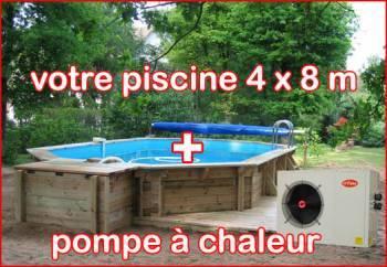Piscine hors sol avec pompe à chaleur