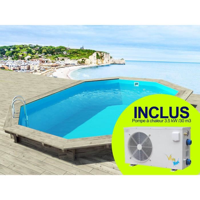 Piscine bois avec pompe à chaleur