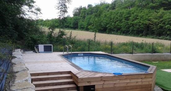 Installation pompe a chaleur piscine bois