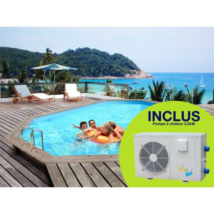 Kit piscine bois avec pompe a chaleur