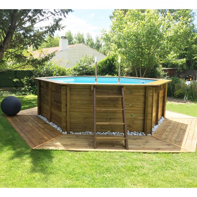 Pompe a chaleur pour piscine en bois