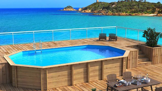 Piscine hors sol bois avec pompe a chaleur
