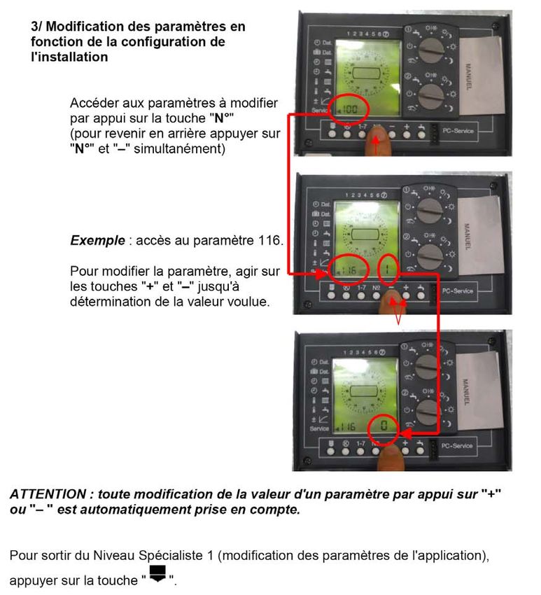 Paramètres pompe à chaleur