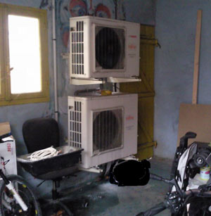 Installation pompe a chaleur piscine dans garage